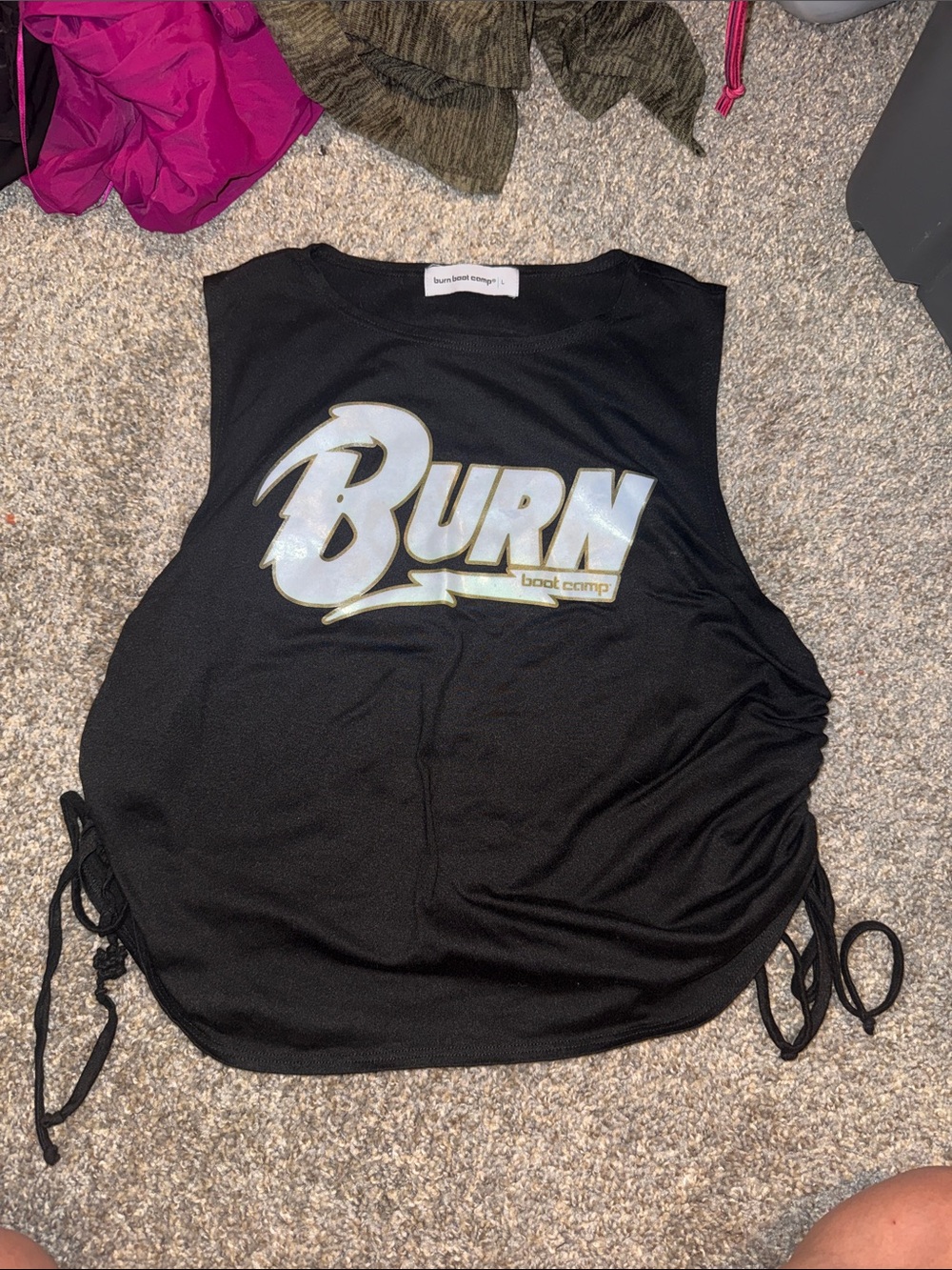 Black Burn Boot Camp Logo Tank Top